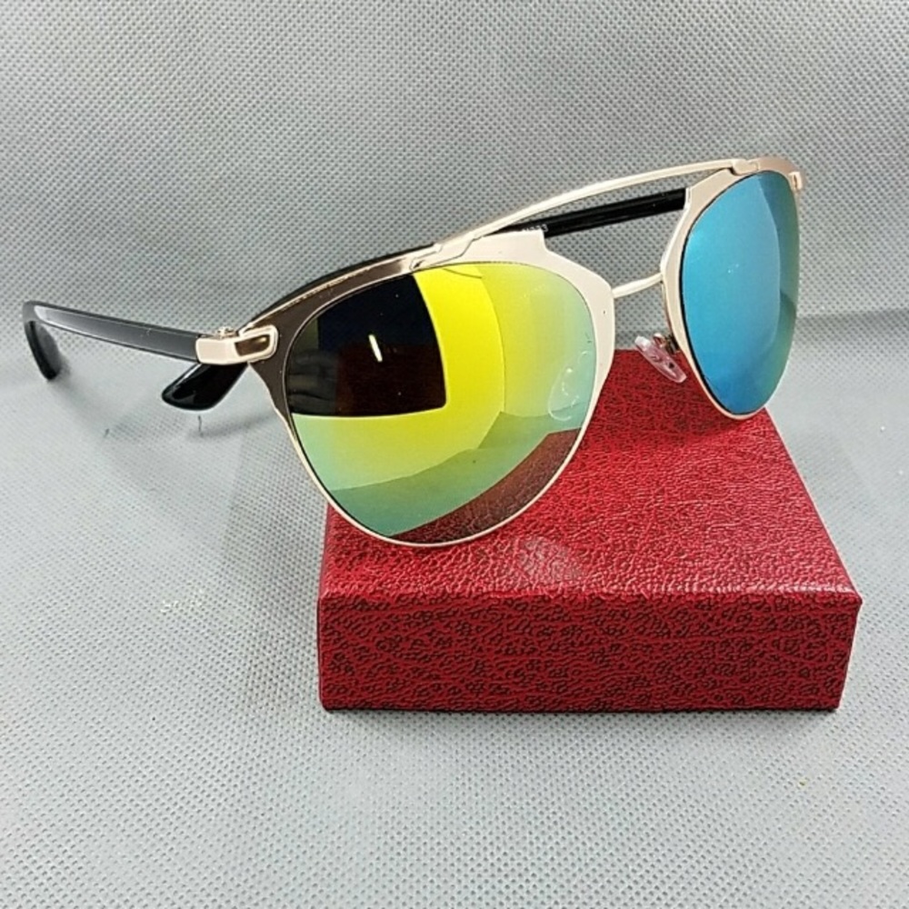 NEW CAT STYLE MIRROR UNISEX SHADES SUNGLASSES